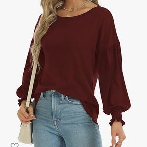 Womens long sleeve ballon sleeve NWT